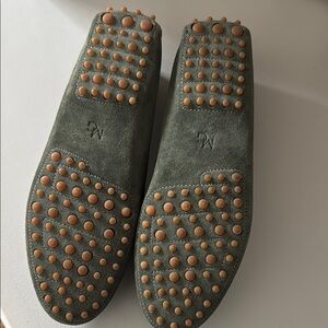 M. Gemi Sage Green Suede Loafers
